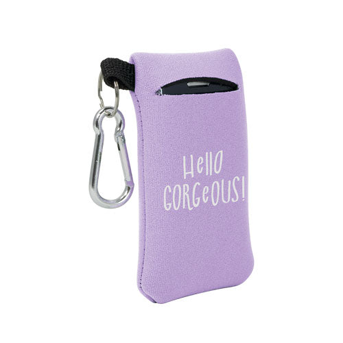 Small Neoprene Mobile Accessory Holder with Carabiner